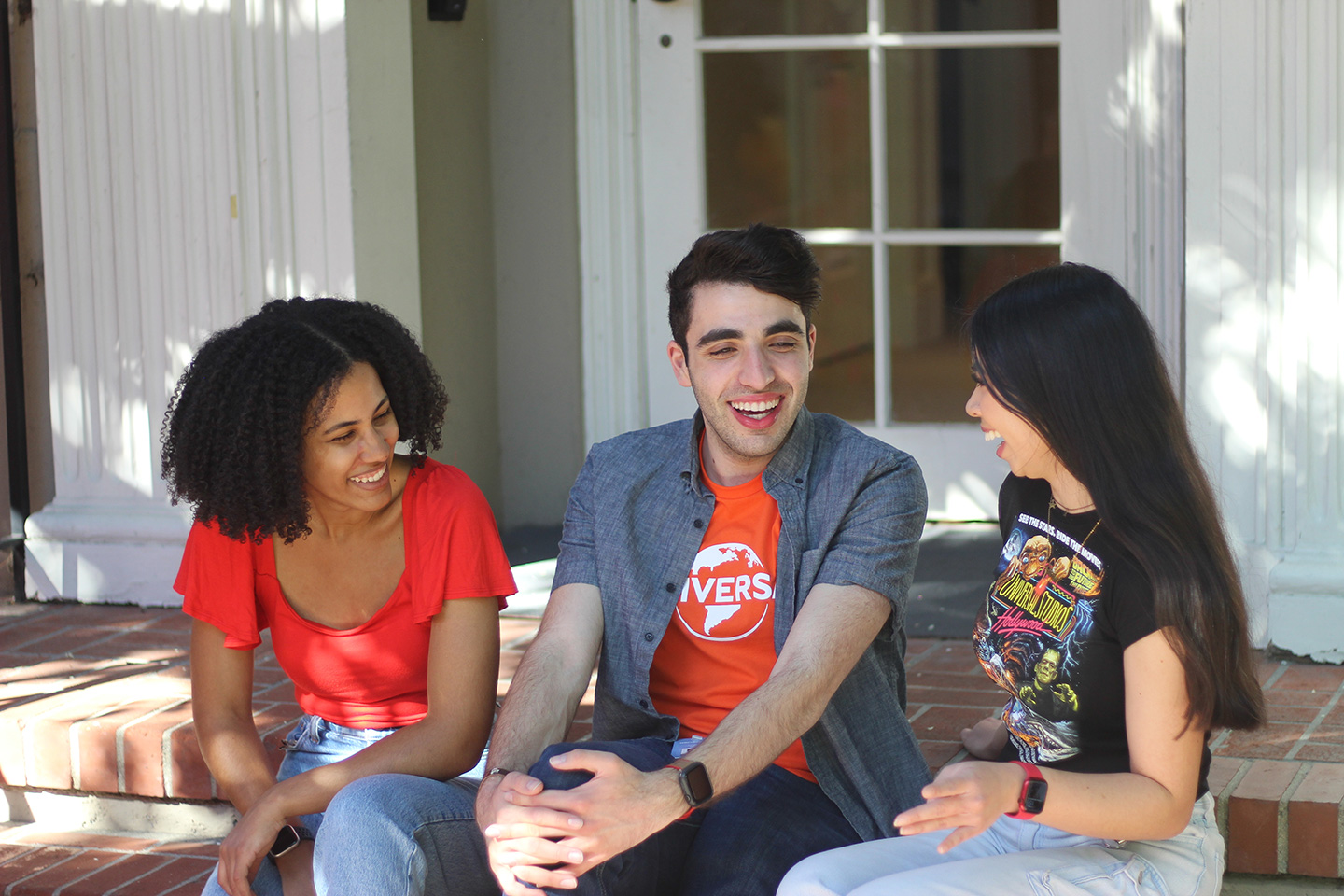 Interns collaborating