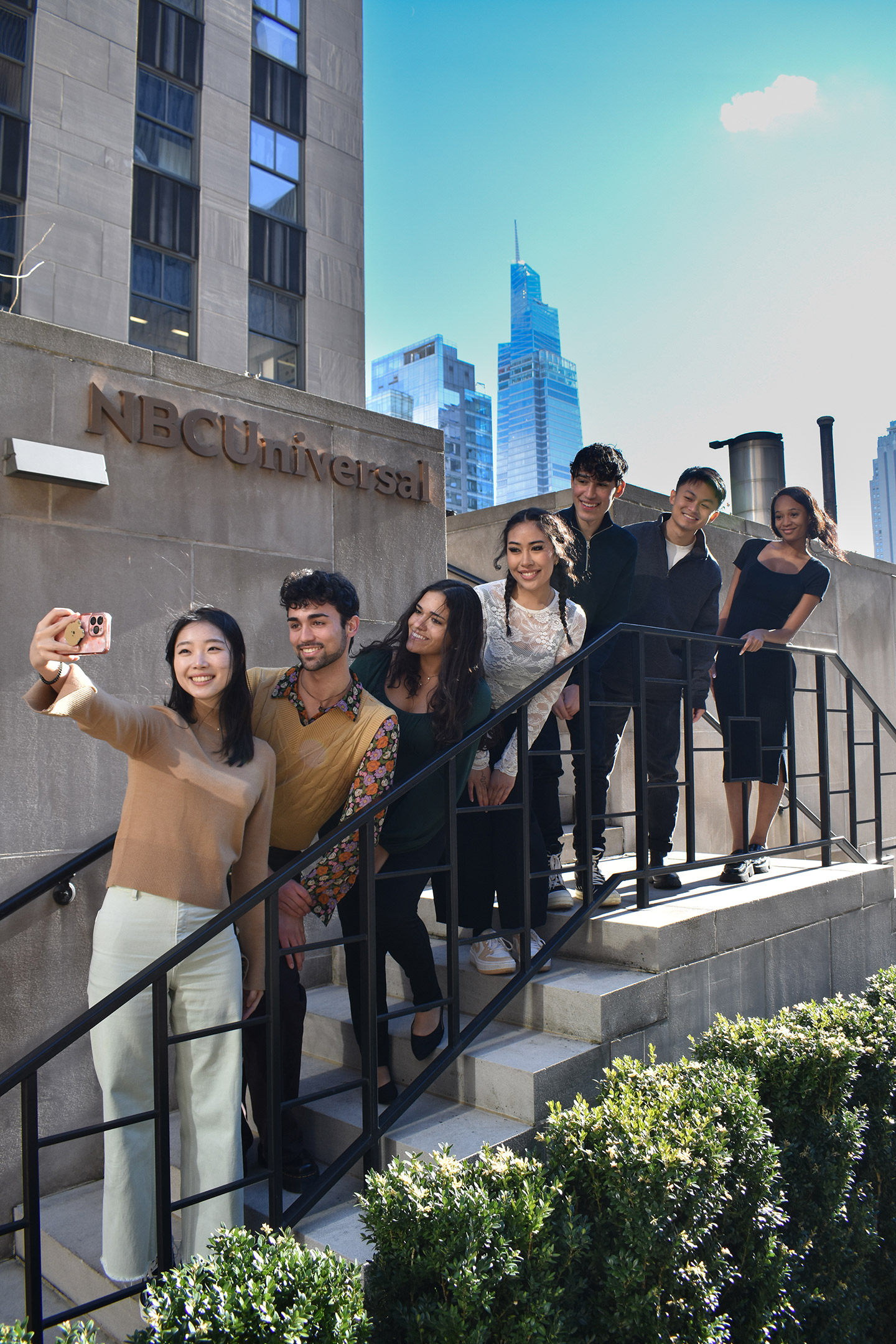 Interns taking a selfie