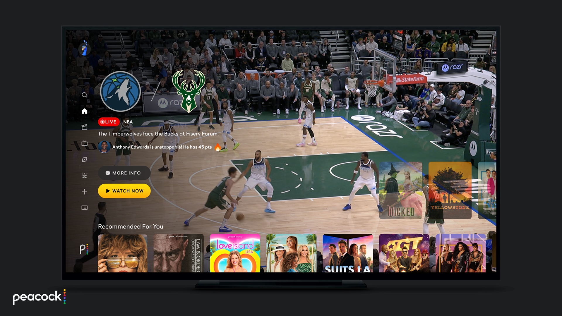 Peacock's NBA Streaming Experience Coming This Fall Offers Intuitive ...