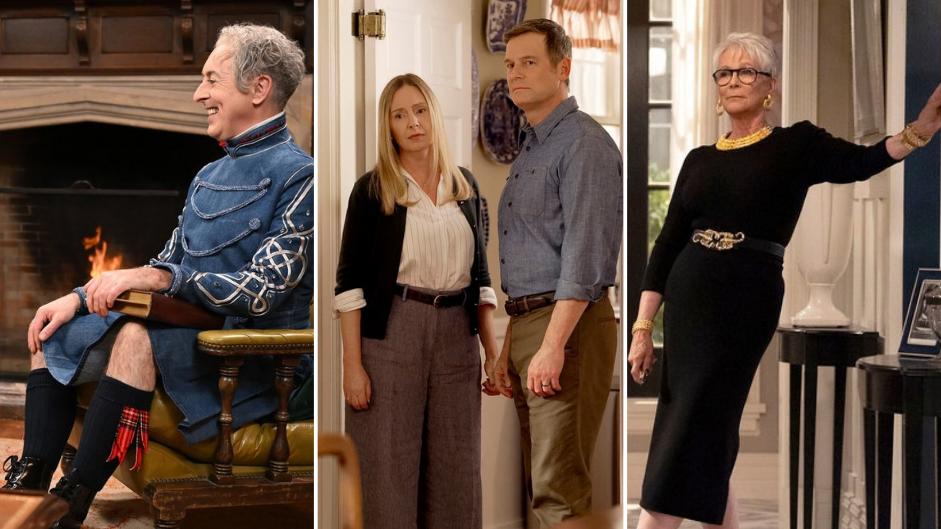 Stills from The Traitors: New Blood, Line of Fire, and Newlyweds