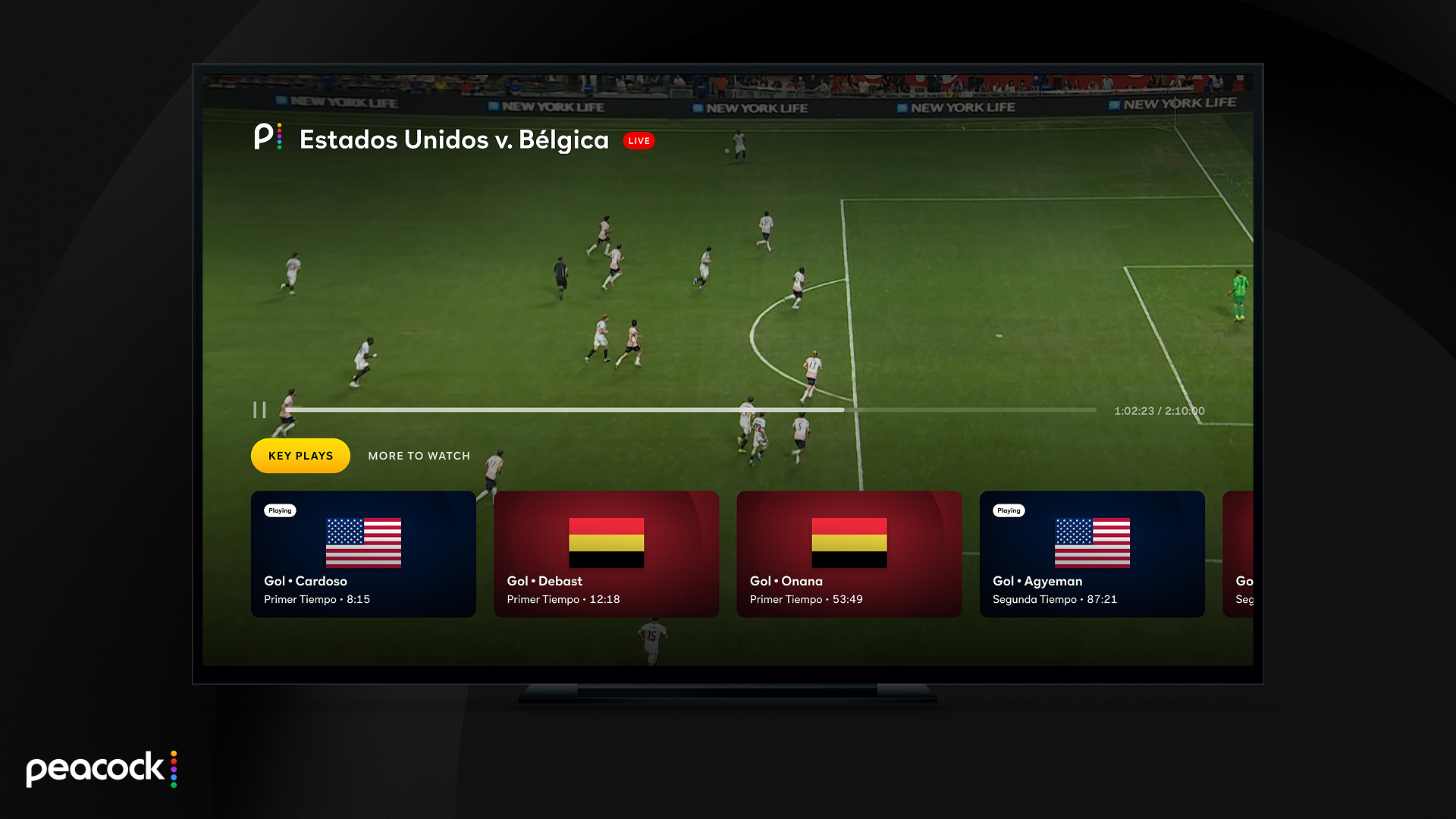 FIFA World Cup Catch Up with Key Plays on Peacock Demo Image