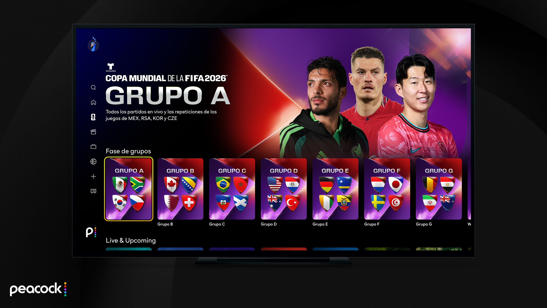 FIFA World Cup Enhanced Navigation on Peacock Demo Image