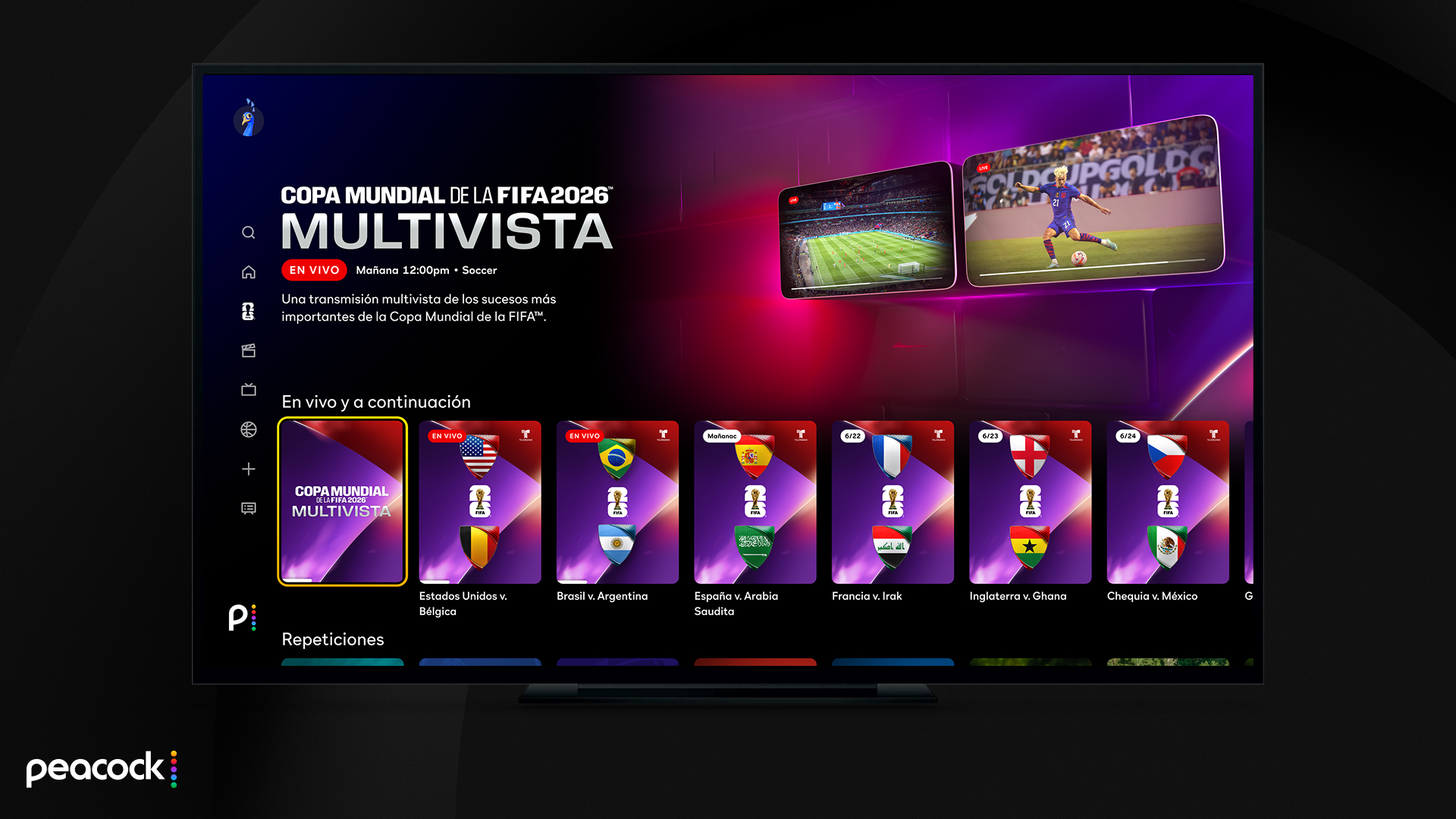 FIFA World Cup Multiview on Peacock Demo Image