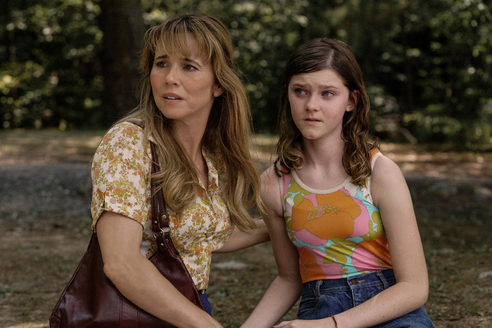 CRYSTAL LAKE -- Pictured: (l-r) Linda Cardellini as Pam Voorhees, Gwendolyn Sundstrom as Grace -- (Photo by: Matt Infante/PEACOCK)