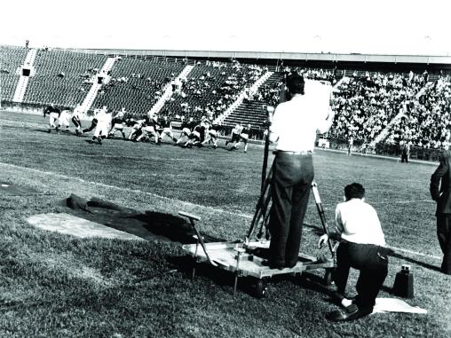NBC broadcasts the first televised American football game