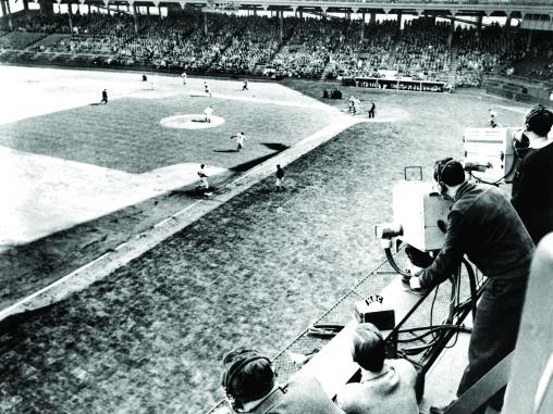 NBC broadcasts the first televised Major League Baseball game