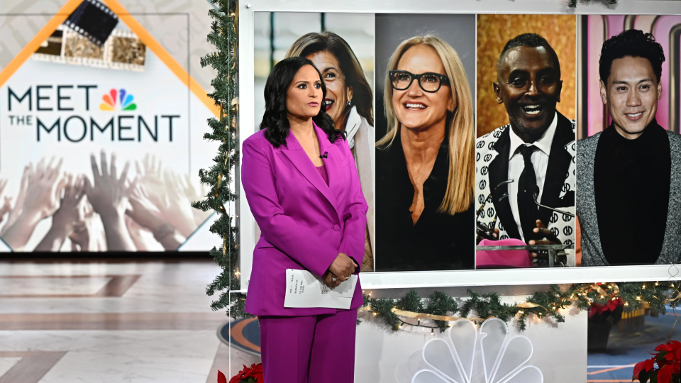 Kristen Welker on the set of Meet the Moment